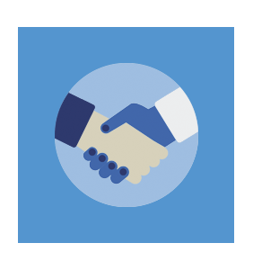 icono dos personas dándose la mano